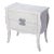 Distressed Silver White Accent Chest of Drawers For Sale