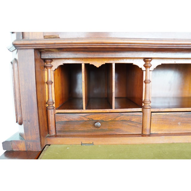 Antique Victorian Secretary Desk Bookcase For Sale - Image 11 of 17