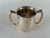 Antique (1910 - 1930) double-handle hotel sugar bowl. Silverplate. Makers mark: Reed & Barton.