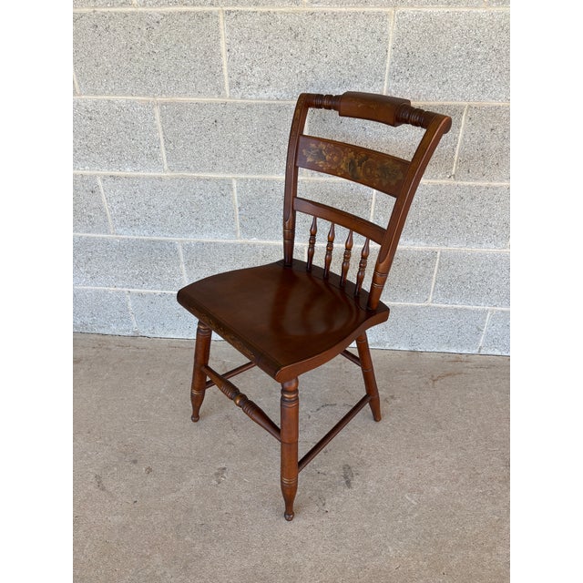 English (A) Hitchcock Riverton Harvest Maple Inn Chair For Sale - Image 3 of 10