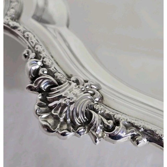 Mid-Century Sterling Silver Tray Salver from Adie Brothers, Birmingham, 1947 For Sale - Image 11 of 18