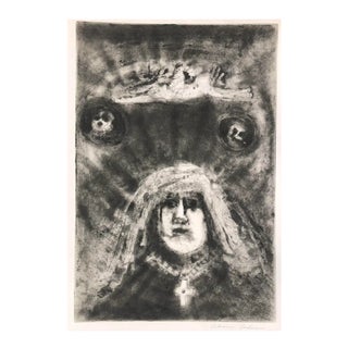 Adrienne Anderson Modern Portrait Etching For Sale