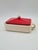 Ceramic Butter Dish with a Red Metal Lid, 1950s For Sale - Image 11 of 12