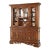 Italian Antique Walnut China Cabinet & Buffet For Sale