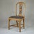 Very nice pair of dining chairs in beech and leather upholstered seat.