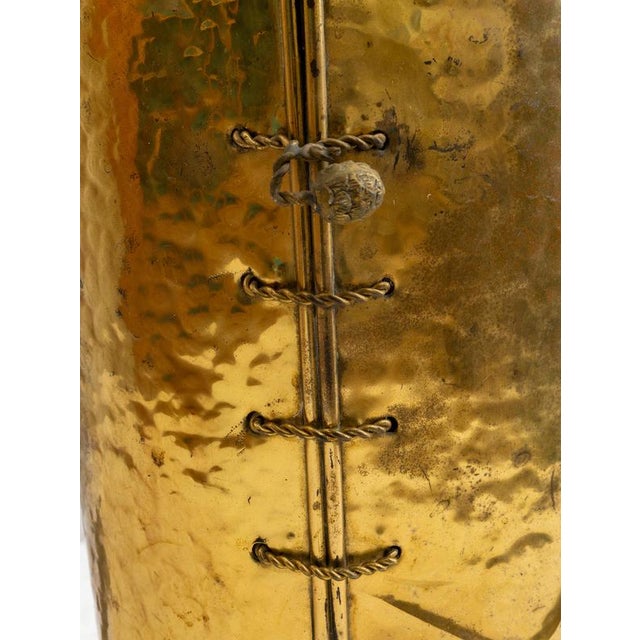 Handcrafted Boot Umbrella Stand in Copper and Polished Brass, 1920s For Sale - Image 10 of 14