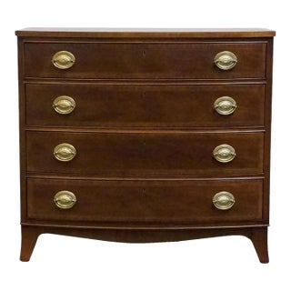 Councill Craftsman Banded Mahogany Traditional Duncan Phyfe Style 34" Four Drawer Chest For Sale