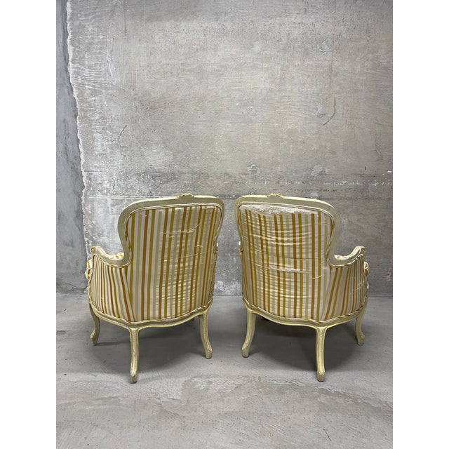 Vintage Set of French Provincial Style Armchairs For Sale - Image 10 of 15