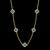 5 Clover Natural Emerald Cluster & Diamond Station Chain Necklace, 14 KYG, 17 Gm For Sale - Image 13 of 18