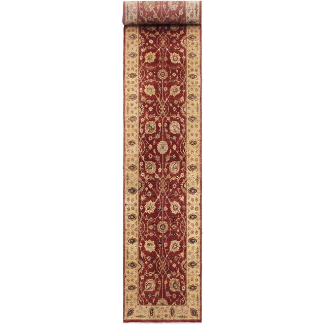 Ziegler Red/Gold Wool Runner Rug- 2'7'' X 11'10'' For Sale - Image 10 of 10