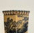 Asian Chinoiserie Landscape Scene Glazed Ceramic Hexagon Vase For Sale - Image 9 of 12