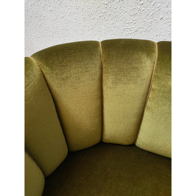 Textile Mid-Century Scandinavian Velvet Banana Sofa, 1980 For Sale - Image 7 of 12