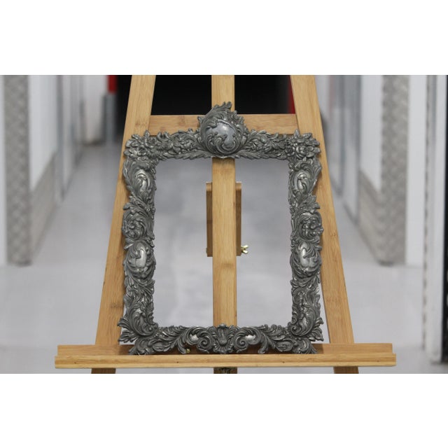 Pewter Ornate picture frame Painting frame Photo frame Romantic gift Baroque decor Rococo style Romantic art Portrait...