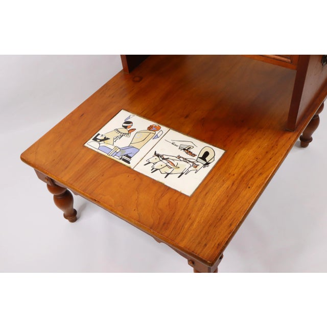 Mid-Century Modern Vintage Lane Furniture Mid-Century Modern Tile Side Table For Sale - Image 3 of 13