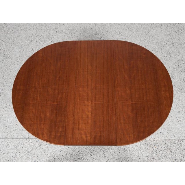Midcentury Modern Danish Round Teak Dining Table with Two Extensions, 1960s For Sale - Image 6 of 13