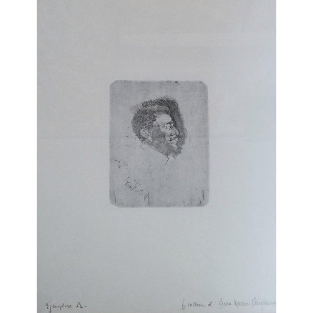 Giovanni Fattori, Head of a Man, Etching For Sale