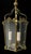 Mid 20th Century Italian Gilt Metal Three-Light Ceiling Lantern, 20th Century For Sale - Image 5 of 5