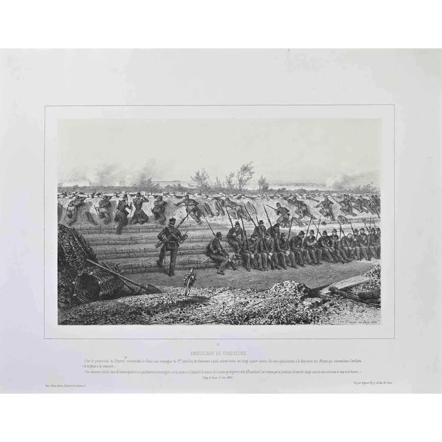 Auguste Raffet, The French Attack, Lithograph, Mid 19th Century For Sale