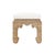 Transitional Matthew Izzo Home Massey Ming Style Rattan Bench With Ivory Linen Cushion For Sale - Image 3 of 4