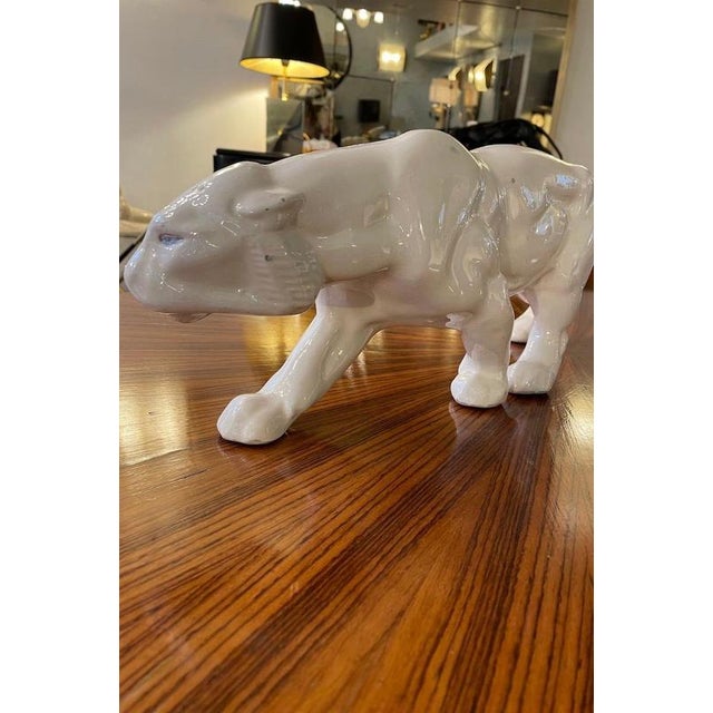 Ceramic Panther, 1970, White Ceramic For Sale - Image 7 of 11