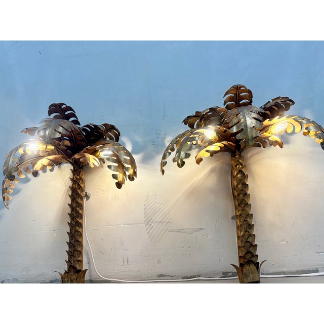 Palm Tree Wall Sconces, 1970s, Set of 2 For Sale - Image 13 of 14