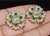 Late 20th Century Pair of Estate Natural 6.40cts Diamond & Emerald Solid 18k Gold Floral Earrings For Sale - Image 10 of 13