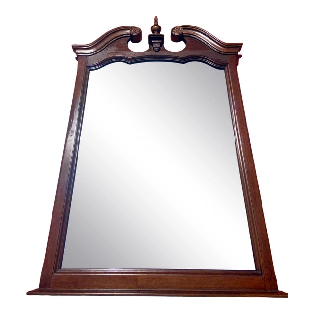 Vintage Universal Furniture Cherry Wood Traditional-Style Wall Mirror For Sale