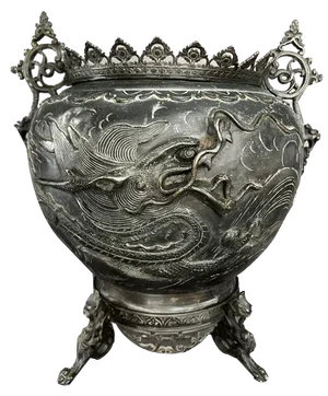 Bronze Flower Pot, Japan, 1890s