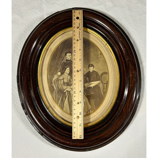 Antique Lincoln Family Engraving in Original Frame For Sale In Atlanta - Image 6 of 6