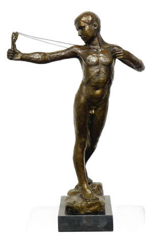 Bronze Young Man Sculpture, 1924
