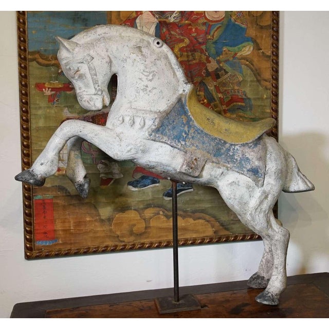 Chinese Carousel Horse on Stand, Circa 1940 For Sale - Image 10 of 10
