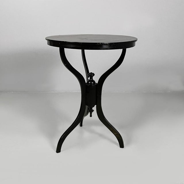 Art Deco Italian Dining Table in Black Wood, 1930s For Sale - Image 4 of 17
