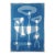 2026, Figurative Tribal Furniture, Handmade Monotype Cyanotype in Blue Tones, Stone Tools Silhouettes on Paper For Sale