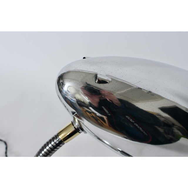 Kurt Versen Style Polished Aluminum Cone Shade Gooseneck Desk Lamp, C. 1950 For Sale - Image 9 of 12