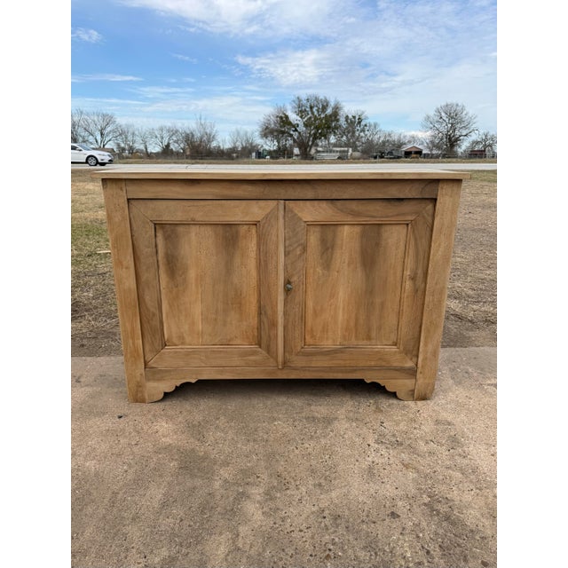 French Provincial 19th Century Louis Philippe Solid Walnut Bleached Sideboard / Buffet. For Sale - Image 3 of 12