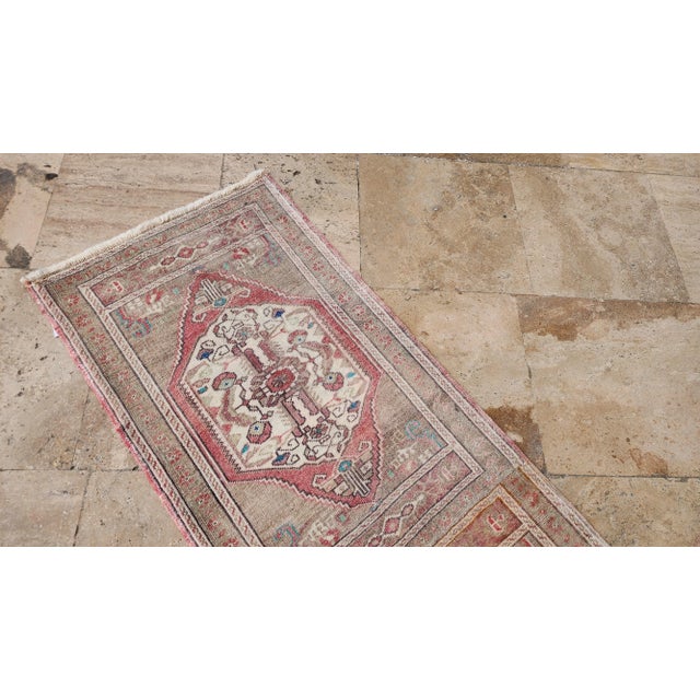 1970s Turkish Long and Narrow Runner Rug 1'10'' X 6'1'' For Sale - Image 10 of 11