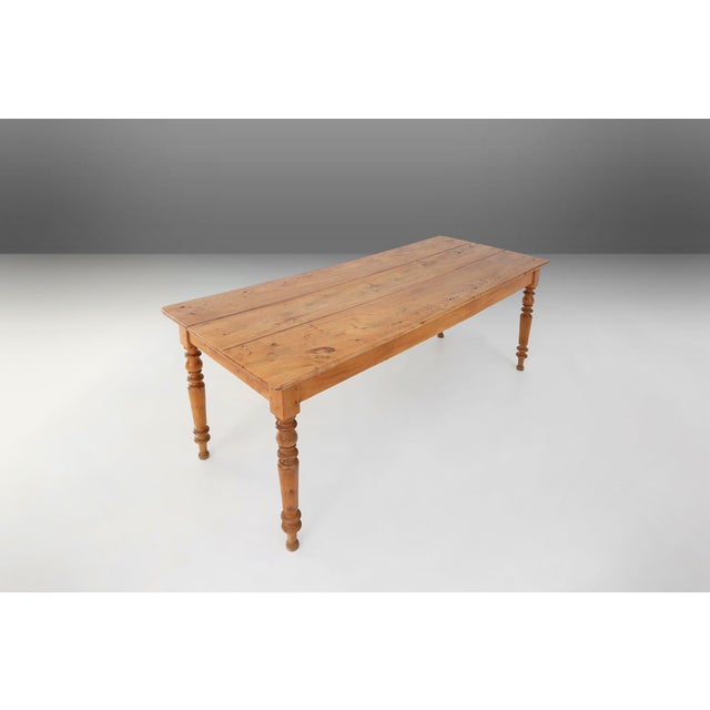 Rustic Elm Dining Table with Drawer, France, 1850s For Sale - Image 10 of 14