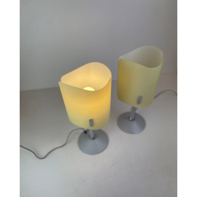 Vintage Italian Opaline Table Lamps, 1990s, Set of 2 For Sale - Image 4 of 18