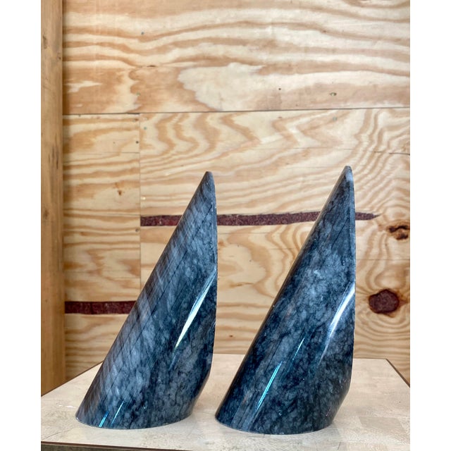 Postmodern Sculptural Marble Bookends, a Pair For Sale - Image 12 of 18