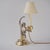 Monkey vintage candlestick table lamp by Hauy Pouigo, signed, in silver plated bronze & brass, 1970`s ca, Italian. This...