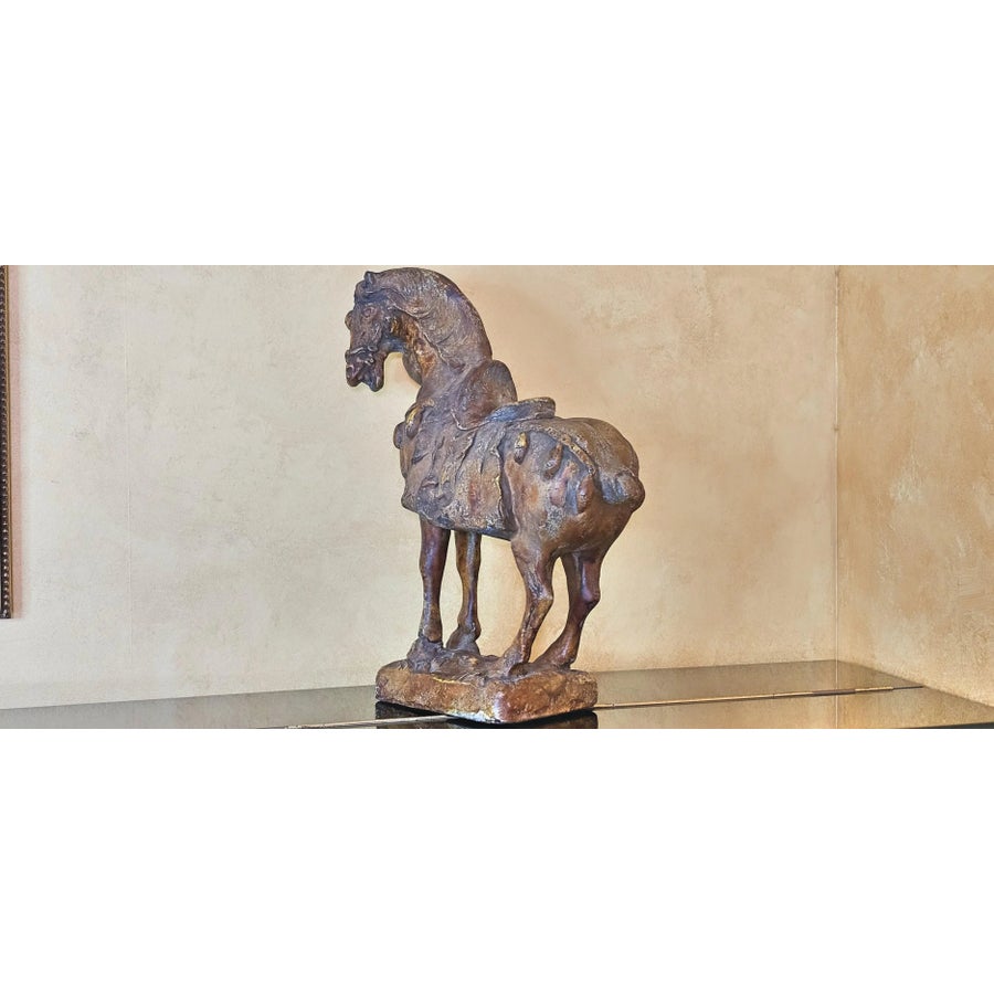 Attila Tivadar's Cast Stone Horse Sculpture, Original Repro of the