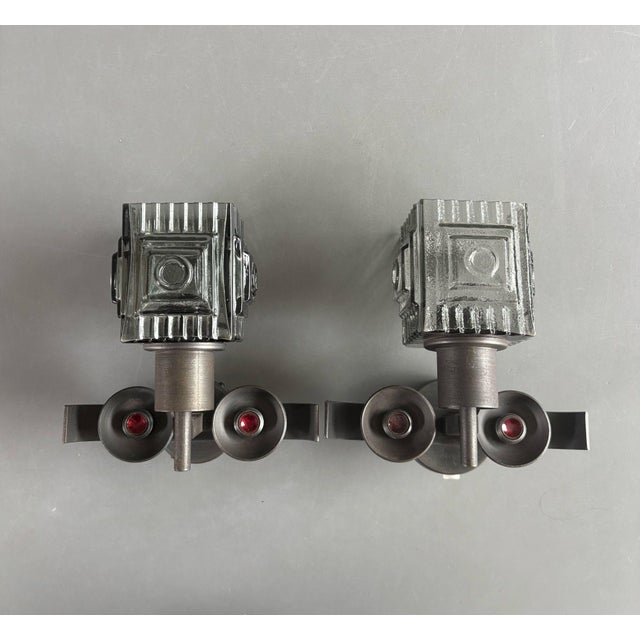 Brutalist Wall Lamps by Birger Hammerstad, 1960s, Set of 2 For Sale - Image 12 of 12