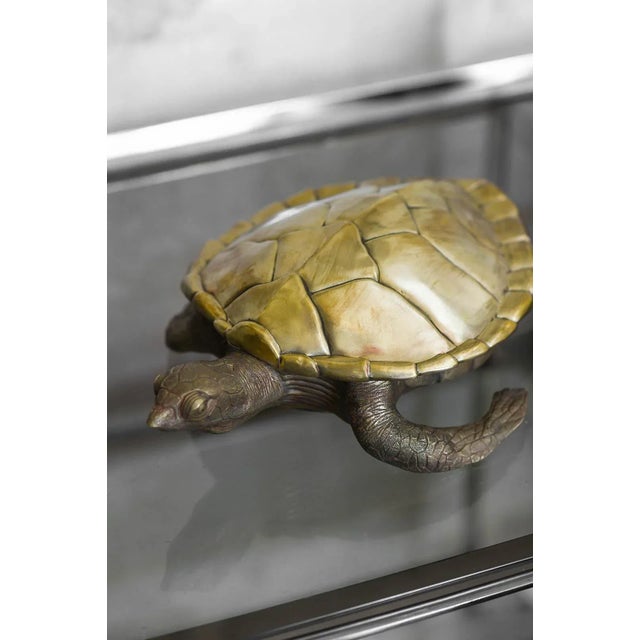 Brass Turtle Storage Box For Sale - Image 3 of 9
