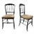1850s French, Ebonized Wood Chiavari Chairs With Gold Velvet Seats - A Pair For Sale