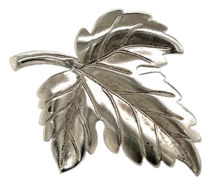 1990s Tiffany & Co Estate Leaf Brooch Pin Sterling Silver