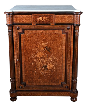 Napoleon III Buffet in Marquetry of Precious Woods, 1800s