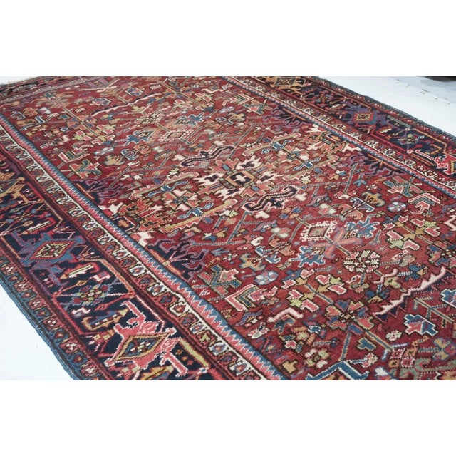 Vintage Heriz Rug 7'3'' x 10'9'' For Sale In New York - Image 6 of 11