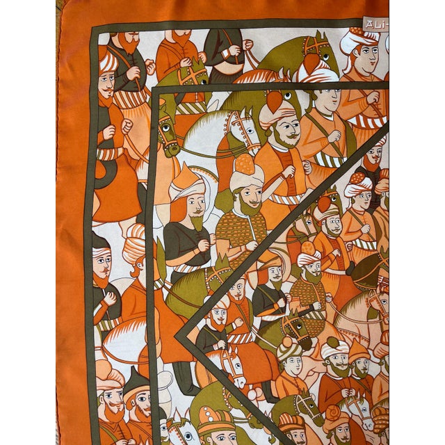 Hermès HERMÈS ALI BABA Silk Scarf edited 1972 Pierre Peron For Sale - Image 4 of 12