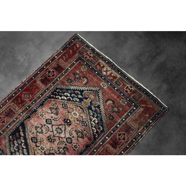 Hand-Woven Oriental Hamadan Kamse Rug, 1960s For Sale - Image 15 of 18