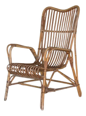 Vintage Lounge Chair in Rattan, 1950s